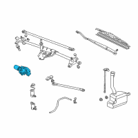 OEM 2004 Honda Odyssey Motor, Front Wiper Diagram - 76505-S0X-A02