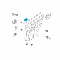 OEM Hyundai Santa Fe Rear Power Window Sub Switch Assembly, Left Diagram - 93580-2B000-BS