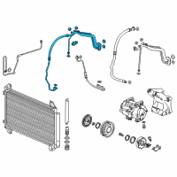 OEM 2016 Acura MDX Hose Assembly, Suction Diagram - 80311-TZ5-A03