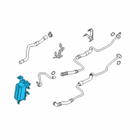 OEM 2012 BMW 550i GT Transmission Oil Cooler Line Heat Exchanger Diagram - 17-21-7-638-580