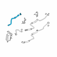 OEM 2014 BMW 550i Radiator Coolant Hose Diagram - 17-12-7-592-651