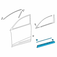 OEM Lexus NX200t MOULDING Sub-Assembly, Front Diagram - 75073-78010