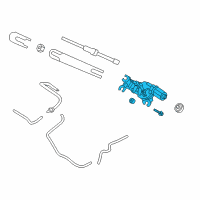 OEM 2013 Hyundai Veloster Rear Wiper Motor & Linkage Assembly Diagram - 98700-2V000