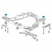 OEM 2019 Honda Ridgeline Rubber, FR. Sub-Frame Mountinginsulator (Upper) Diagram - 50261-TZ5-A01