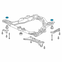 OEM 2021 Honda Pilot Rubber, FR. Sub-Frame Mountinginsulator (Upper) Diagram - 50261-TZ5-A01