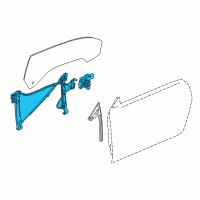 OEM 2010 Chevrolet Camaro Window Regulator Diagram - 92249759