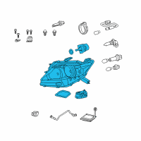 OEM 2010 Lexus RX450h Headlamp Unit With Gas, Right Diagram - 81145-48761