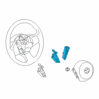 OEM Nissan Sentra Switch Assy-Ascd, Steering Diagram - 25550-3RA5A