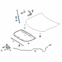 OEM 2018 Toyota Camry Support Cylinder Diagram - 53450-06150