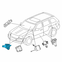 OEM 2018 Jeep Grand Cherokee Sensor-Acceleration Diagram - 56054212AA