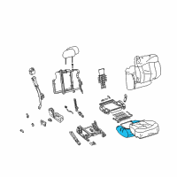 OEM 2002 GMC Sierra 1500 Pad, Passenger Seat Cushion Diagram - 12473877