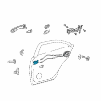 OEM 2012 Lexus HS250h Door Inside Handle Sub-Assembly, Left Diagram - 69206-75010-C0