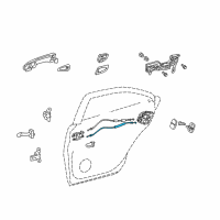 OEM Lexus HS250h Cable Assy, Rear Door Lock Remote Control Diagram - 69730-75020