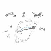 OEM Lexus HS250h Cable Assy, Rear Door Inside Locking Diagram - 69770-75020