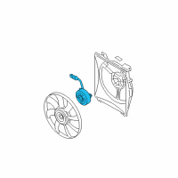 OEM Hyundai Accent Motor-Condensor Cooling Fan Diagram - 25386-1E200