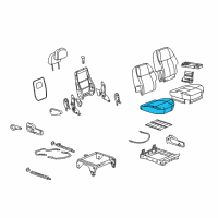 OEM Buick Terraza Pad Asm, Rear Seat Cushion Diagram - 89044304