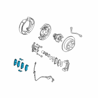 OEM Kia Amanti Pad Kit-Rear Disc Brake Diagram - 583023FA02