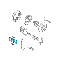 OEM 2007 Kia Amanti Pad Kit-Rear Disc Brake Diagram - 583023FA02