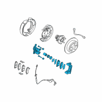 OEM 2009 Kia Amanti Rear Disc Brake Assembly, Left Diagram - 582103F100AS