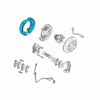 OEM Kia Amanti Parking Brake Shoe Kit Diagram - 583503FA01