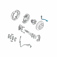 OEM 2009 Kia Amanti Rear Wheel Hose, Right Diagram - 587453F100