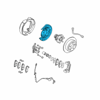 OEM Kia Amanti Rear Brake Back Plate Assembly, Right Diagram - 582523F100