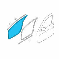 OEM 2010 Hyundai Genesis Weatherstrip Assembly-Front Door Side LH Diagram - 82130-3M000