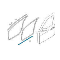 OEM 2011 Hyundai Genesis Weatherstrip Assembly-Front Door Lower, LH Diagram - 82170-3M000