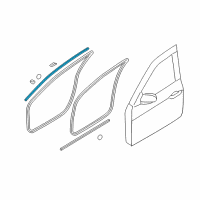 OEM 2012 Hyundai Genesis Weatherstrip Assembly-Door Opening Upper, RH Diagram - 82160-3M000