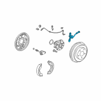 OEM 2007 Honda Civic Hose Set, Rear Brake (Drum) Diagram - 01466-SNA-010