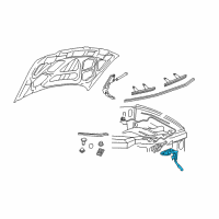 OEM 2003 Lincoln Aviator Latch Support Diagram - 2C5Z-16700-AB