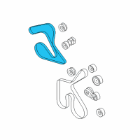 OEM Ford Mustang AC Belt Diagram - 7R3Z-8620-A
