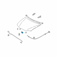 OEM 2004 Kia Spectra Bonnet Lock Assembly Diagram - 0K2SA56620B