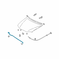 OEM 1998 Kia Sephia Stay-BONNET Diagram - 0K2A156651B