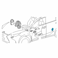 OEM 2016 Lexus NX200t Sensor, Side Air Bag Diagram - 89831-78020