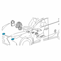 OEM 2016 Lexus RX450h Sensor, Air Bag, Front Diagram - 89173-79095