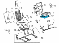 OEM 2021 Cadillac Escalade ESV Seat Cushion Pad Diagram - 84678530