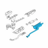 OEM 2001 Hyundai Sonata Tail With Muffler Pipe Diagram - 28700-38315