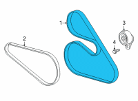 OEM 2022 Cadillac CT5 Serpentine Belt Diagram - 12688041