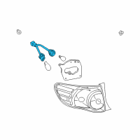OEM Toyota Corolla Socket & Wire Diagram - 81555-02460