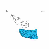 OEM 2009 Toyota Corolla Combo Lamp Assembly Diagram - 81550-02460