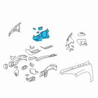 OEM 2011 Chevrolet HHR Splash Shield Diagram - 22714698