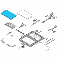 OEM 2004 BMW X5 Circul.Sliding/Lifting Roof Cover Gasket Diagram - 54-13-7-064-664