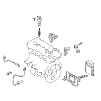 OEM 2017 Kia Rio Spark Plug Assembly Diagram - 1884610060