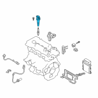 OEM 2013 Hyundai Accent Coil Assembly-Ignition Diagram - 27301-2B100