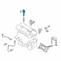 OEM Kia Rio Ignition Coil Assembly Diagram - 273012B100