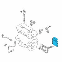 OEM 2013 Hyundai Veloster Engine Control Module Unit Diagram - 39110-2BBF0