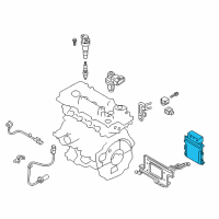 OEM 2017 Hyundai Veloster Engine Control Module Unit Diagram - 39125-2BFK5