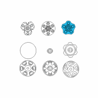 Genuine Toyota Tacoma Center Cap diagram