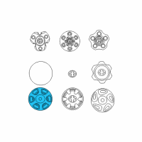 Genuine Toyota Tacoma Wheel Cover diagram
